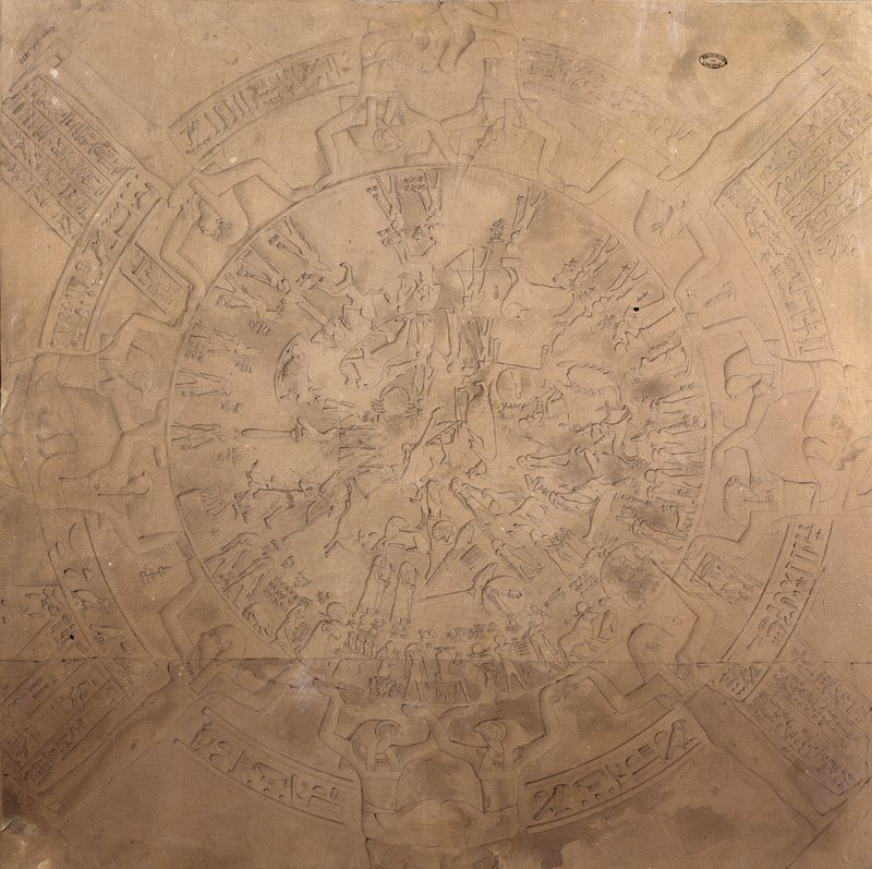 エジプト パピルス画 デンデラの黄道図 Francois Chretien Gau -